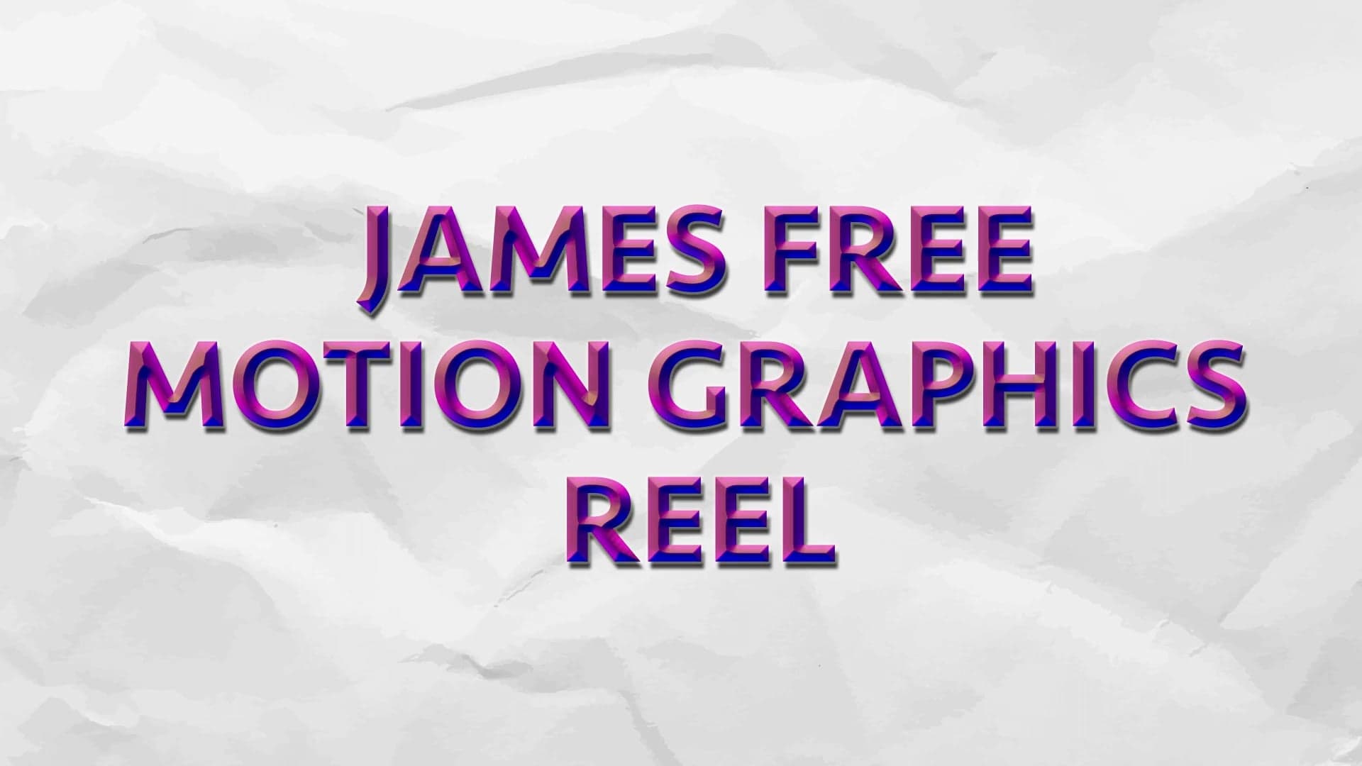 Motion Graphics Reel